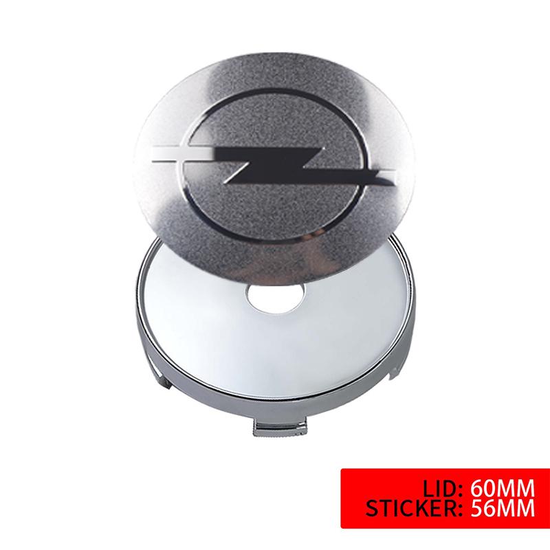4Pcs 56/60MM Car Styling Aluminum Wheel Center Hub Cap Stickers For Opel Corsa Astra Insignia OPC Corsa Mokka Vectra Accessories