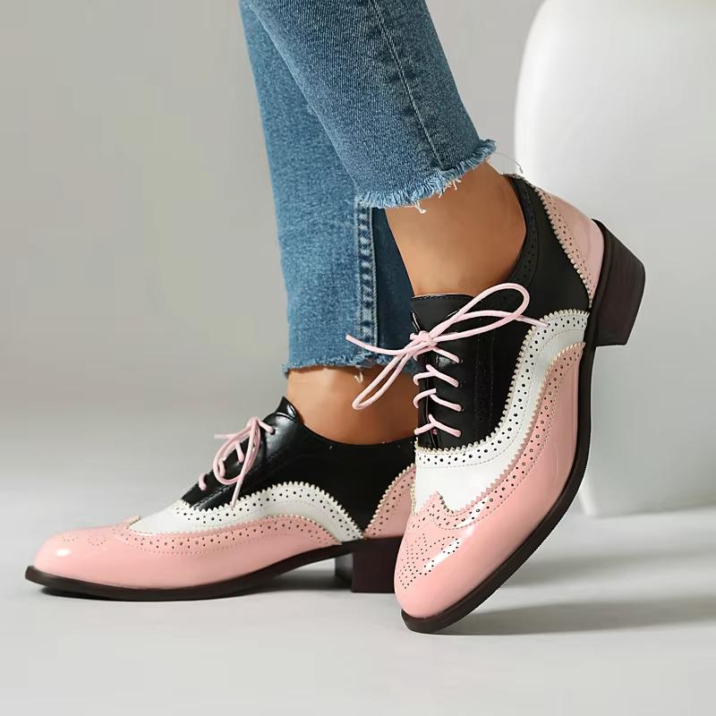 Women's Chunky Heel Round Toe Shoes - In Stock New Spring Casual Flats