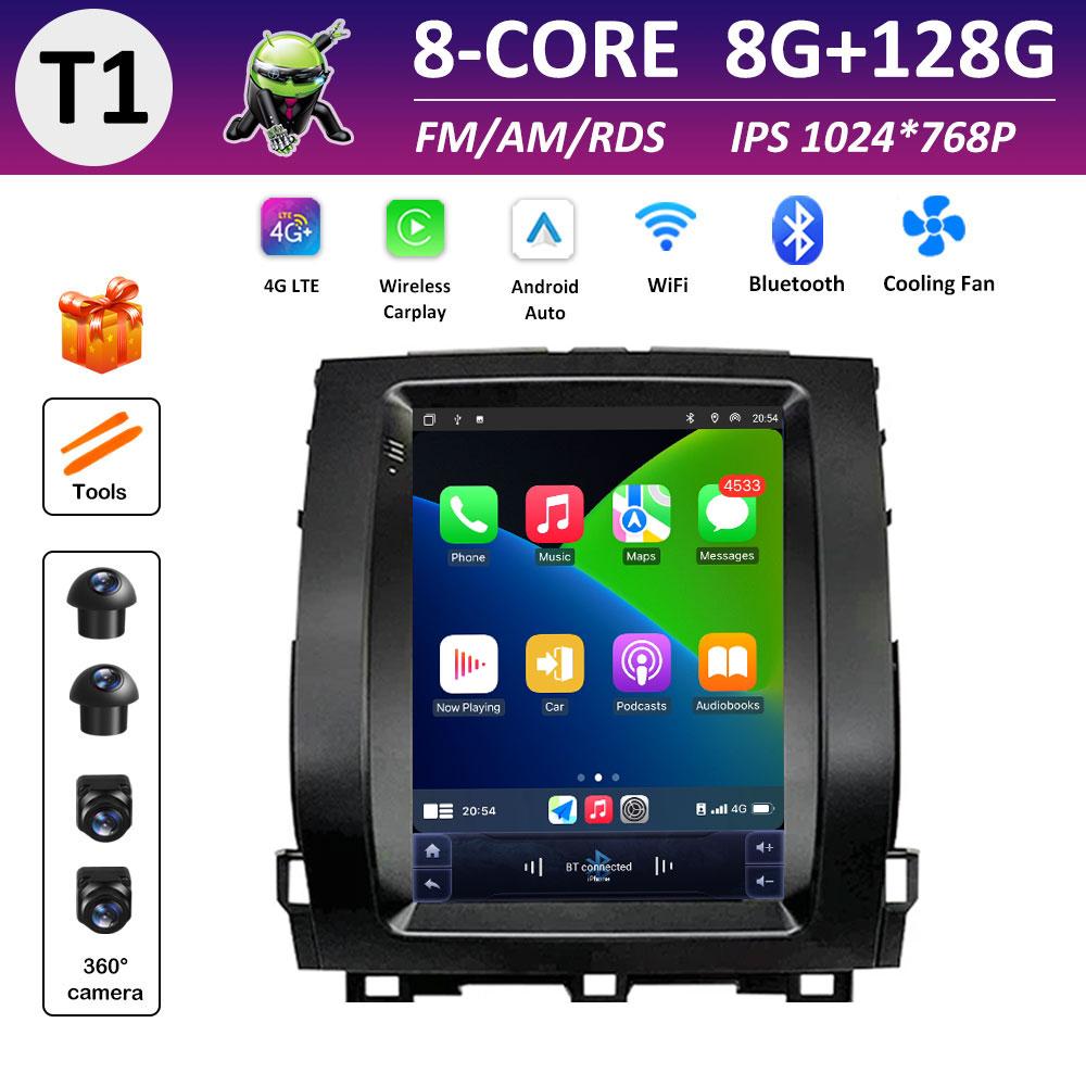 IPS Touch Screen for Toyota Land Cruiser Prado 120 2002 2003 2004 2005 - 2009 DSP Stereo Android Auto Wireless Carplay GPS Navi
