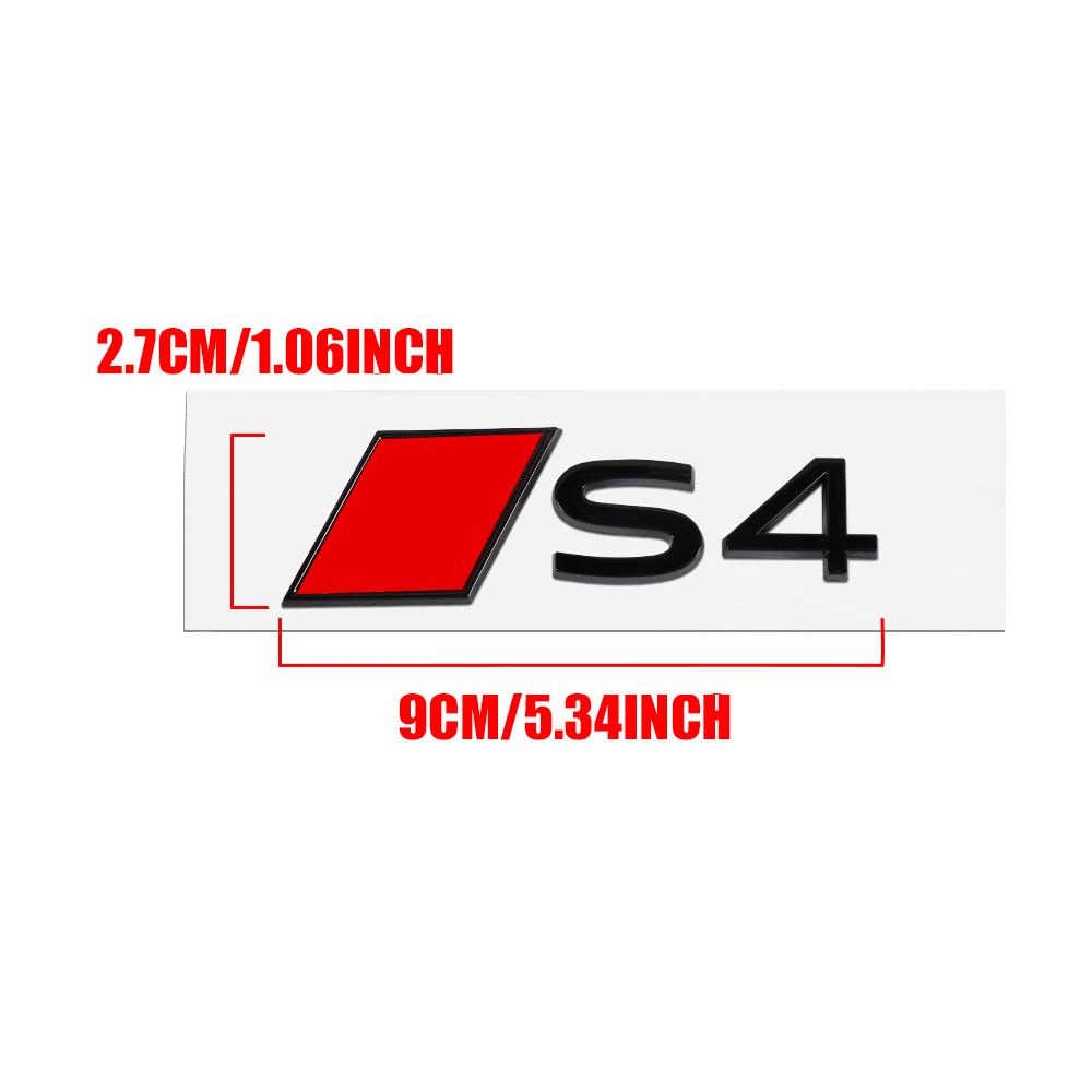 3D Aluminum Car Emblem Rear Trunk Decoration Sticker Tail Badge Decal For kcpn5 S S3 S4 S5 S6 S7 S8 A6 C5 C6 C7 A7 A8 Q3 Q5 Q7 TT