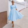 Femmes mode été demi manches décontracté robe Sexy grande taille en vrac élégant fête soirée Club robes pour dames