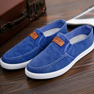 Men's Casual Shoes Breathable Canvas Denim Sneakers Men Walking Flats Spring Summer Lightweight Slip-on Loafers Shoes Man