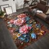 Flower Pastoral 3D Printed Carpet Home Decor Entrance Door Mats Living Room Rugs Carpets In The Bedroom Children Carpet Bath Mat