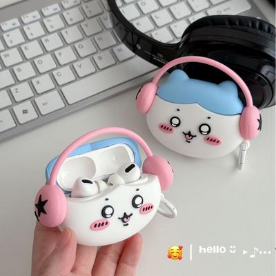 Funda protectora de silicona con diseño de conejo musical de dibujos animados en 3D para Airpods Pro 2, Airpods 3, Airpods 1 y 2, para niños y niñas.