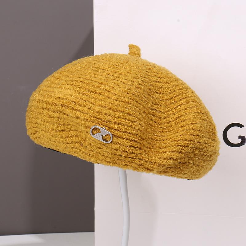 Autumn and Winter Fashion Plush Beret Children Show Their Faces Small Painter Hat Versatile Big Head Circumference Newsboy Hat