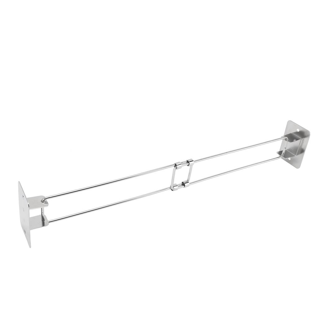RV Shower Corner Storage Bar 195 to 345mm Adjustable Stainless Steel Rod for Corner Shelves In Camping Vehicle Trailer