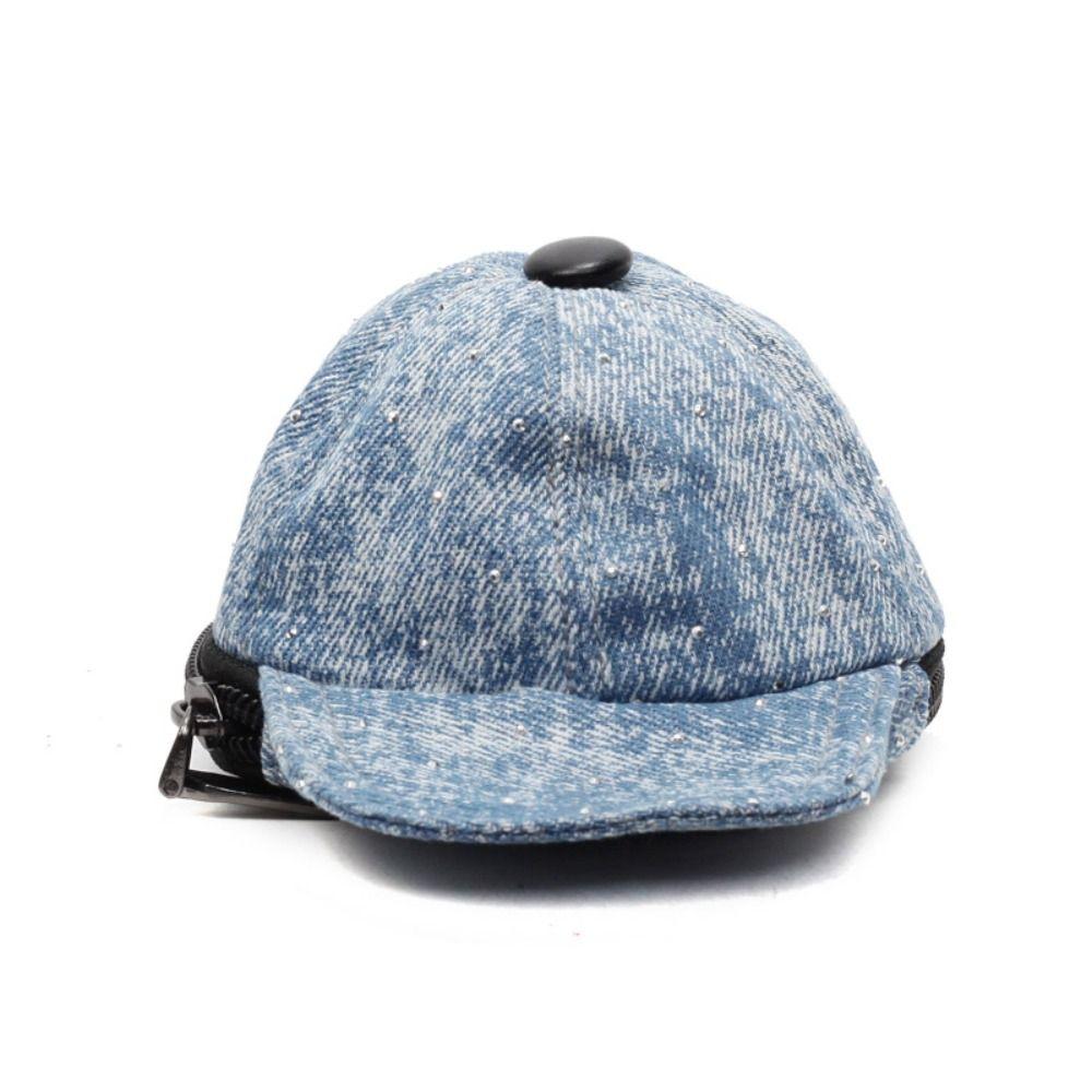 

Earphone Storage Bag Mini Hat Wallet Harajuku Canvas Coin Purse Baseball Cap Crossbody Bag Unisex Style 3