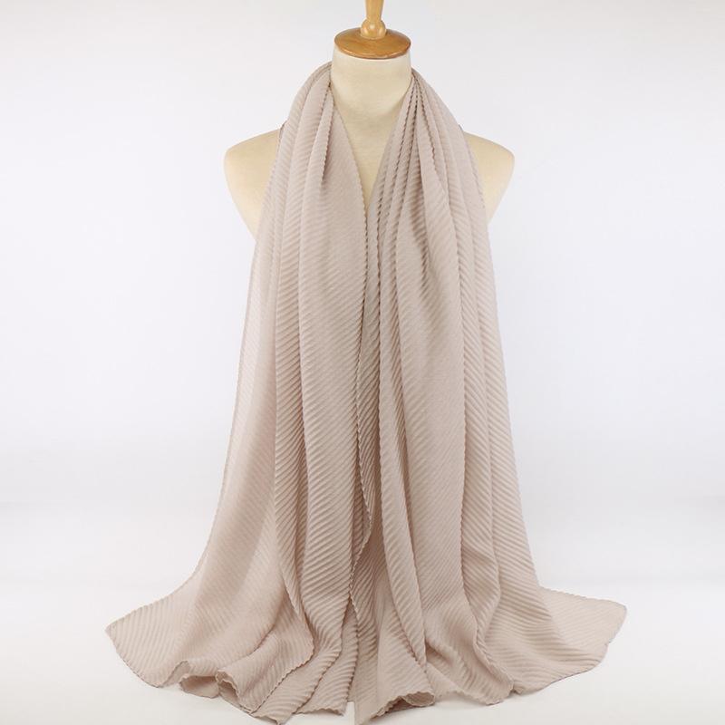 New Crinkle Cotton Scarf Head Hijab Wrap Solid Women Plain Shawls Foulard Femme Lady Headband Muslim Hijabs Store
