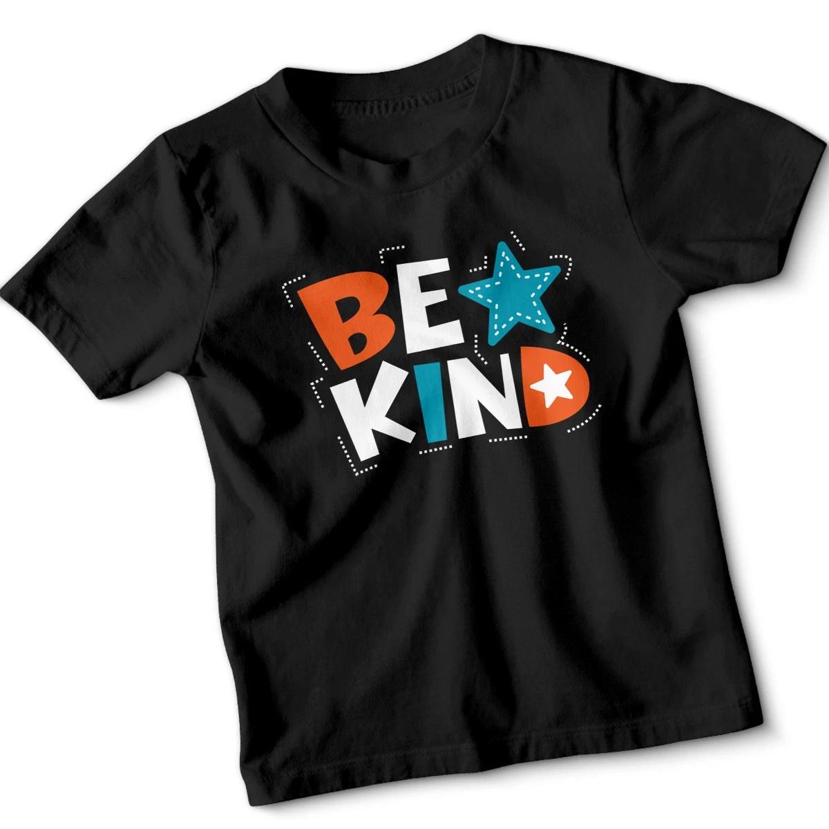 Be Kind Typography Kids Tshirt Inspirational Youth Tee Kindness For Children 110