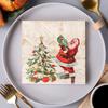 Christmas Printed Napkins - Festive Dining & Bakery Paper Napkins, Disposable Handkerchief Tissue for Home, Restaurant 20pcs/pack