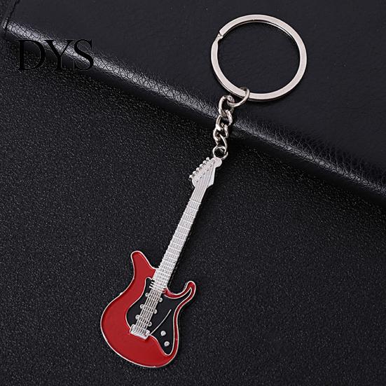 Key Holder Guitar Keychain Portable Multipurpose Multi-colors Gifts Heavy Duty Backpack Ornament Chain Metal Climbing Bag Bass Ring Pendant