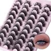 Hochwertige Imitation Nerzhaar Falsche Wimpern 20 Paare Dichte Geschwungene Mehrschichtige Frittierte Wimpern