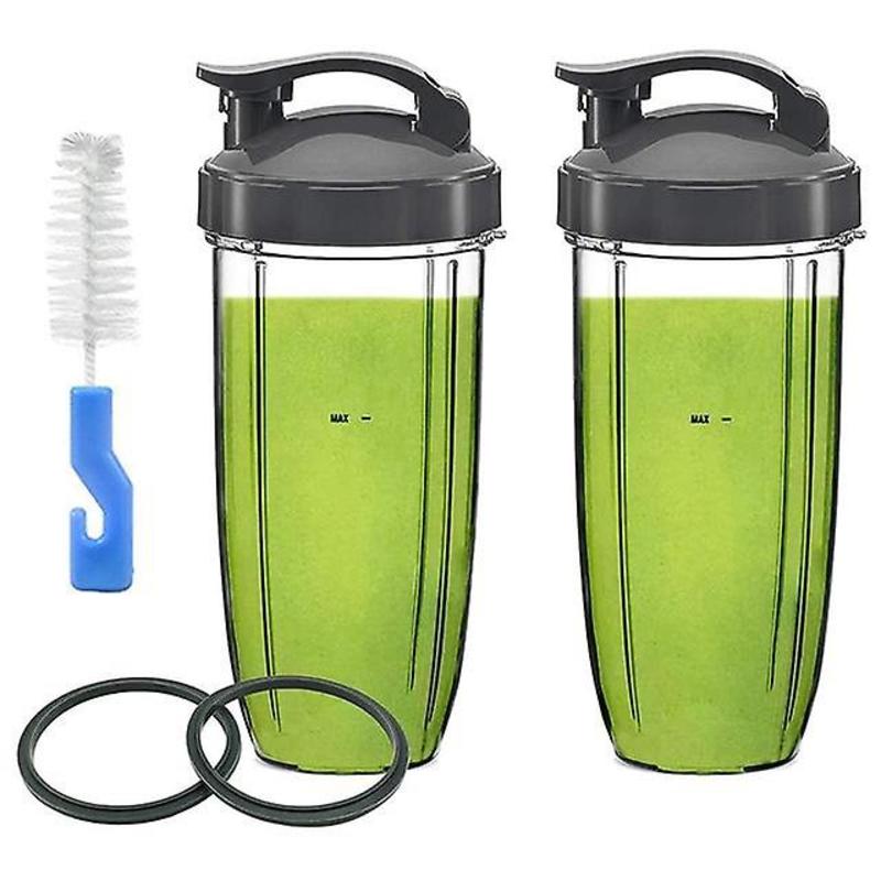 Replaceable 32 oz Mugs with Lids for NutriBullet Blender Pro 900W 600W for Nutri Blade Spare Parts