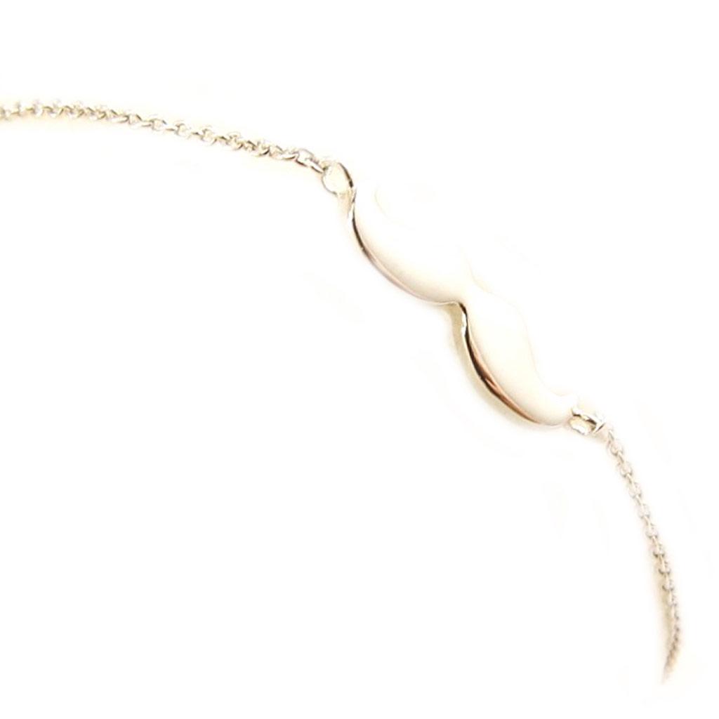 Les Trésors De Lily [L5154] - Bracelet Argent 'Moustache' argenté