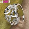 925 Sterling Silver Heart AAA Zircon Ring Jewelry