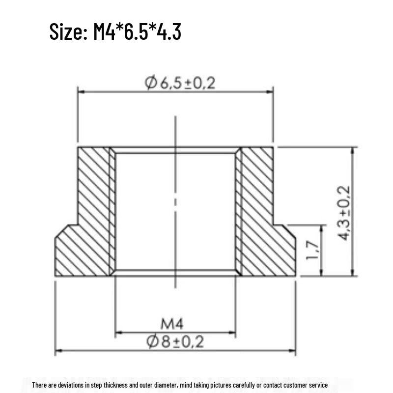 Svařovaná stupňovitá matice typu T s přírubou Kování za studena Železný plech T-víčko M6 M8