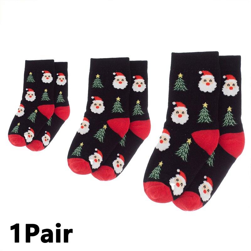Christmas Socks For Dad Mom Daughter Son Matching Clothes Outfits Christmas Adult Baby Kids Elk Cartoon Pattern Jacquard Socks