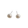 South Korea Dongdaemun Freshwater Pearl S925 Silver Earrings with Versatile, Temperament-Enhancing Design for Women