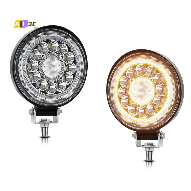 A03E-4 Inch Round LED Offroad Lights, LED Tractor Work Lights 140W 14000Lm 9-30V Off Road Driving Fog Light Pods