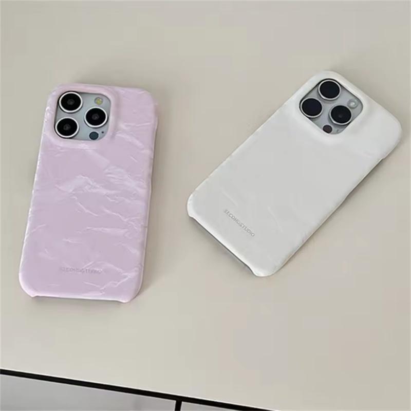 INS Cute Cream Satin Silk Marble Phone Case For iPhone 16 15 13 14 12 Pro Max Minimalist Lovely Girl Ladies Soft Leather Cover