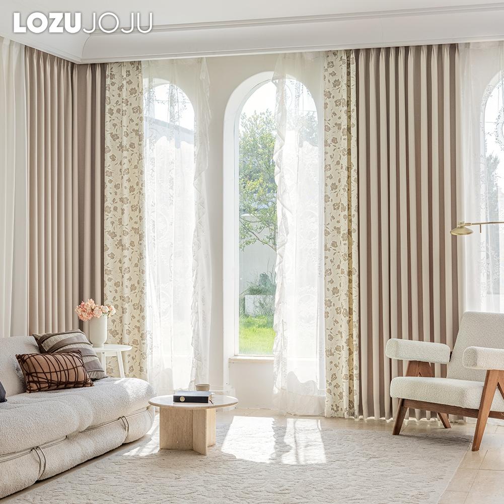 1PC LOZUJOJU 70-80% Blackout Romantic Rose Print Side Panel Blackout Curtains for Bedroom Living Room Home Decor