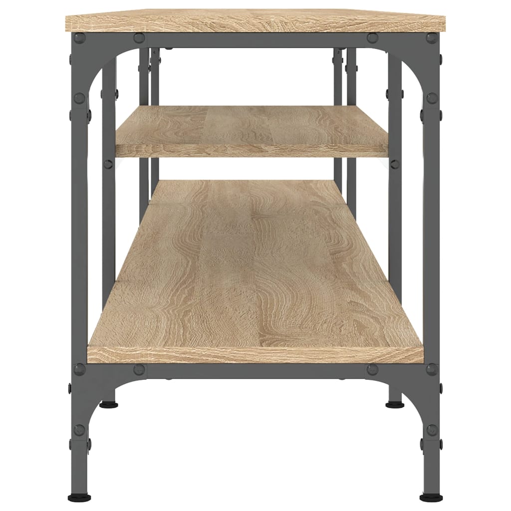 TV Cabinet Sonoma Oak 201 x 35 x 45 cm Particleboard & Iron
