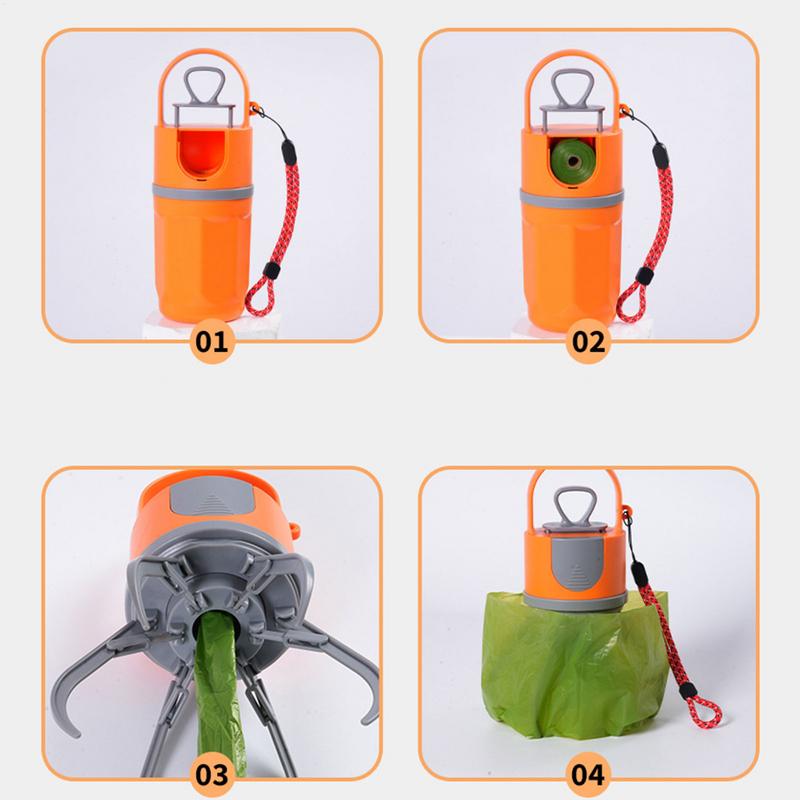 Dog Poop Picker with Bag Portable Poop Picker Outdoor Puppy Scooper No-Touch Pickup No Smell Small Medium and Large Dogs Waste