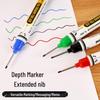 Waterproof Quick-Dry Long Head 20mm Deep Hole Woodworking Marker Pen