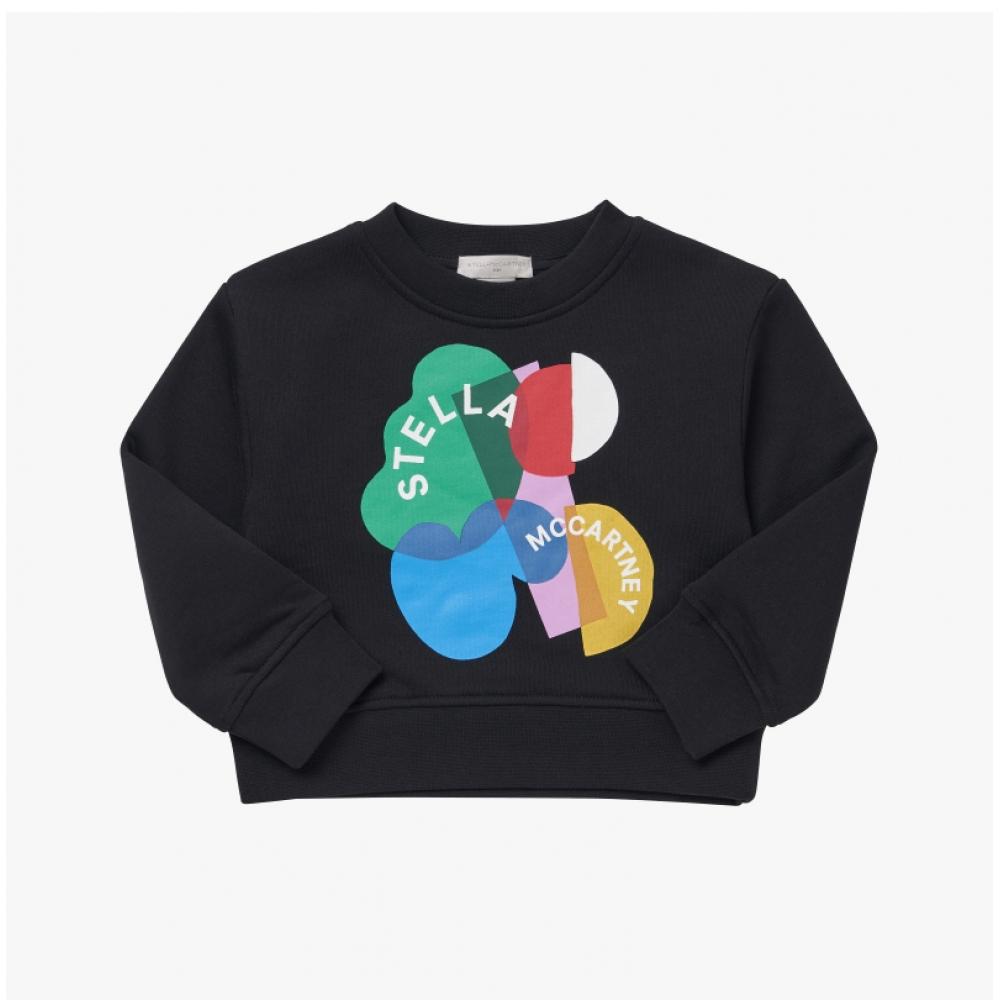 Stella Mccartney Tt4c50 Z0453 930 Round Logo Kids Sweatshirt