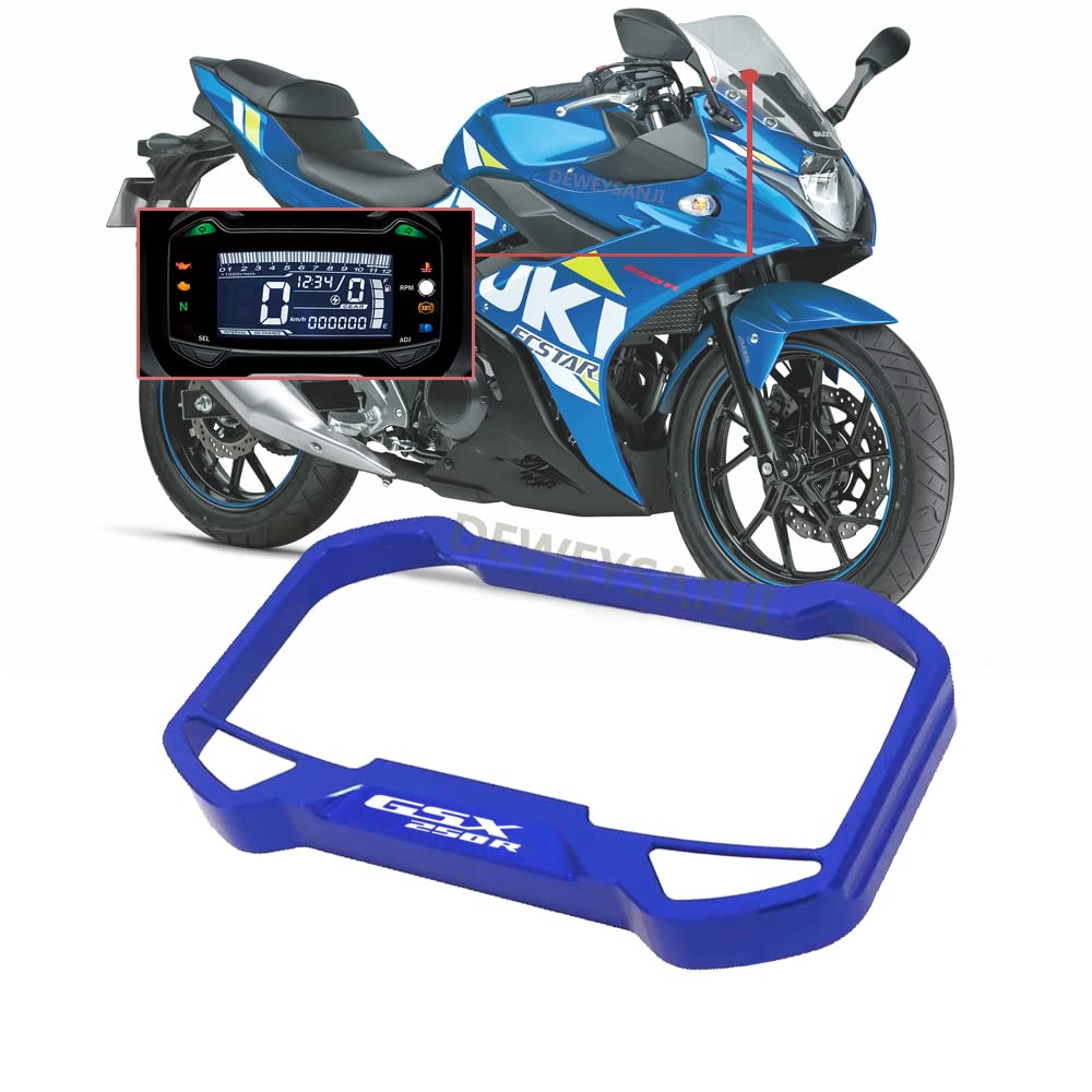 Для GSX250R GSX250R GSX 250R ABS Крышка приборной панели CNC Рамка приборной панели мотоцикла Круизер Защитная крышка экрана Защитные детали GSX250r Алюминий синий