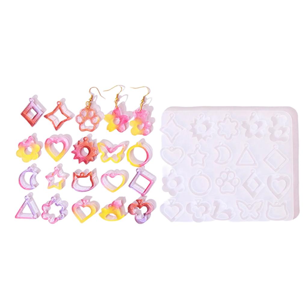 Stampo Creativo per Orecchini Fatti a Mano Pendenti per Orecchie Stampo in Silicone Stampo per Creazione di Gioielli Stampi Pratici per Ornamenti per Orecchie