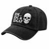 Generische Vintage Gewaschene Totenkopf Bestickte Baseballkappe Verstellbar Abgenutzte Sonnenkappe