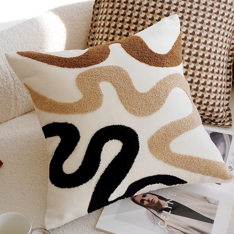Cream Style Throw Pillow with Cover