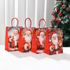 4PCS Christmas Gift Bag Kraft Paper Bags Merry Christmas Decoration 2024 For Home Cristmas Navidad New Year Gifts Packing Bags