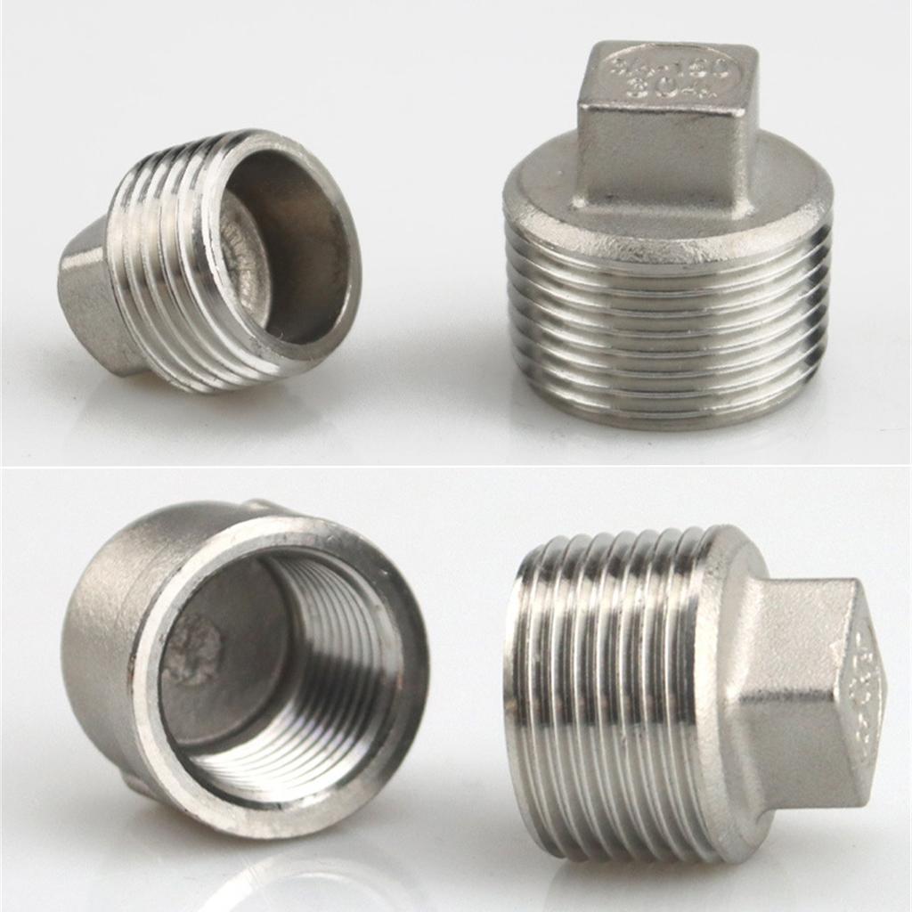 Garden Water Pipe End Connector Plastic and Stainless Steel 1/2'' 3/4'' 1'' Male/Female Thread End Cap PVC Tube Sealing Fittings