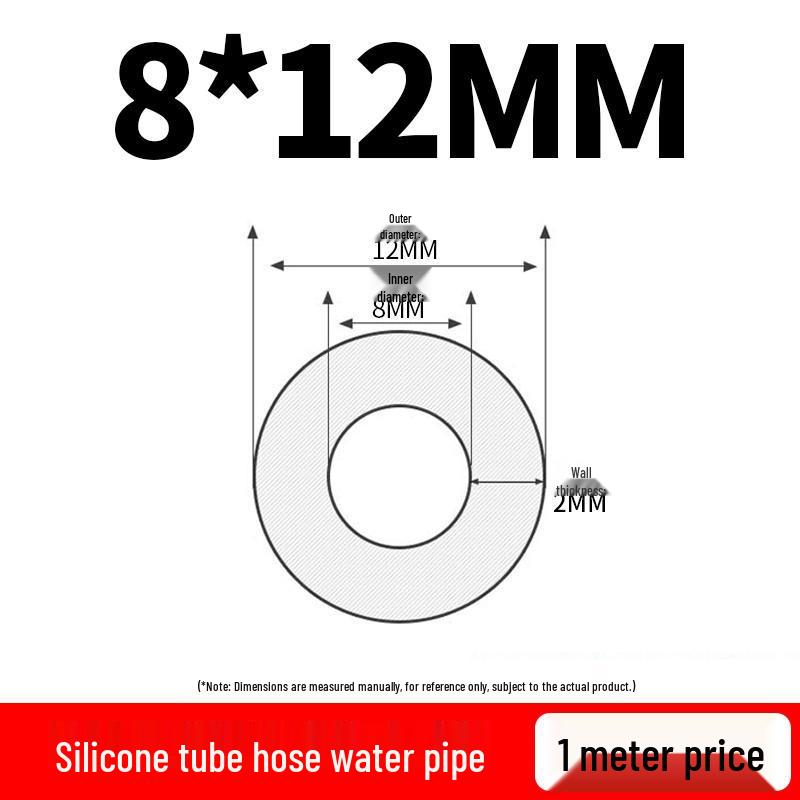 Translucent Silicone Rubber Hose, High-Temperature Resistant, Industrial-Grade Elastic Heat Conducting Tube, 4 or 6 Points.