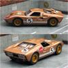 Toy Car Model 1/32 Scale 1966 Ford GT40 MKII Racing Rally Alloy Diecast Miniature Vehicle Collection Gift for Children Boy