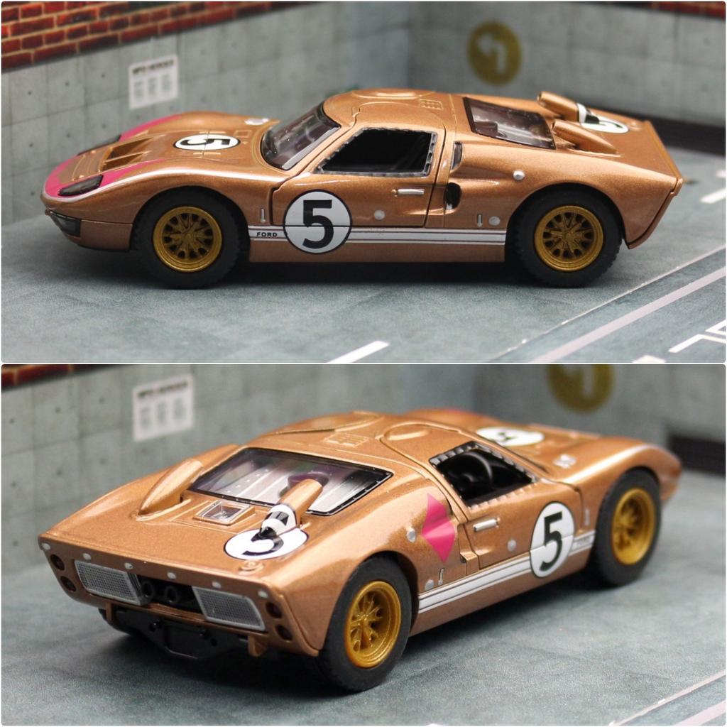 Toy Car Model 1/32 Scale 1966 Ford GT40 MKII Racing Rally Alloy Diecast Miniature Vehicle Collection Gift for Children Boy
