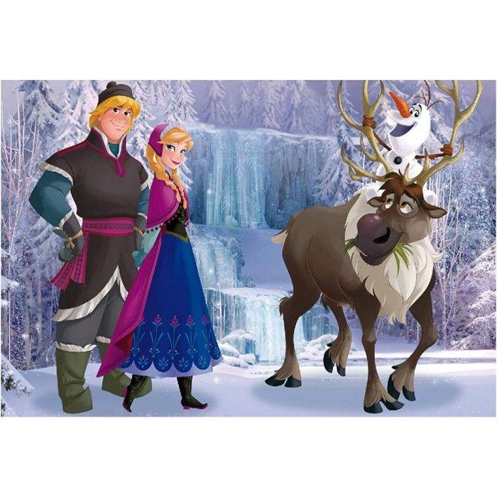Puzzle Double Face - Lisciani - WDP Frozen - 60 Pièces - 50x35cm - Colorier au dos