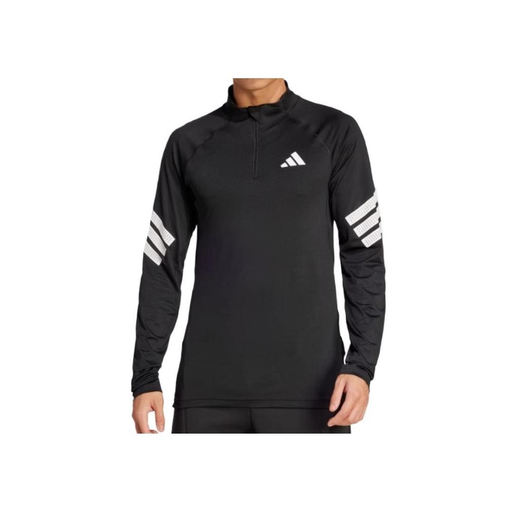 Adidas SS25 Sports Leisure Series Comfortable Soft Slim Fit Long Sleeve T-Shirt Men Tops Black JW7567