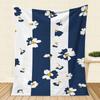 Vintage Floral Pattern Flannel Printed Blanket Suitable for All Seasons Suitable for Living Room Office Sofa and Travel