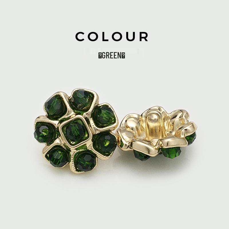 Luxury Colorful Rhinestone Flower Buttons for Suits and Coats