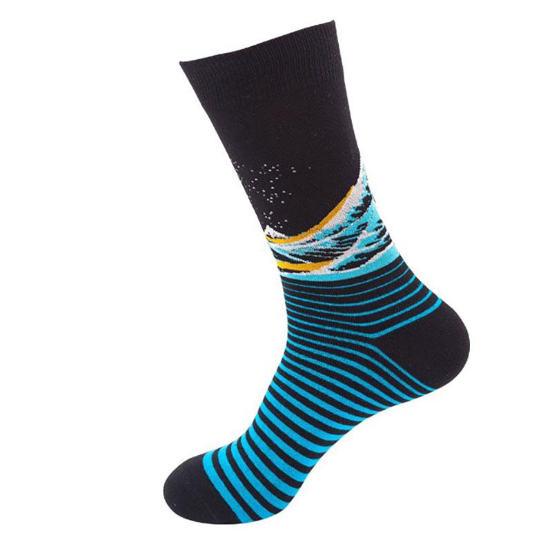 1 Pereche de Șosete Casual pentru Bărbați, cu Model Inedit, la Modă, cu Puncte Romboide Amuzante, Hip Hop, Șosete Medii pentru Femei