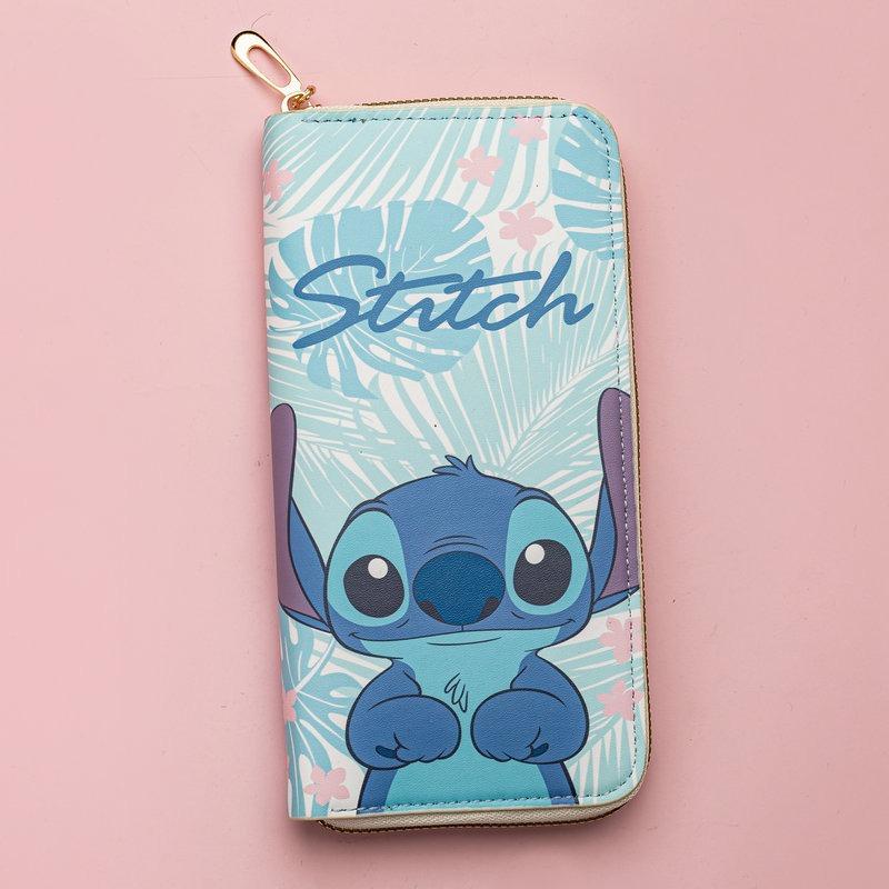 New Pu Wallet, Long Cartoon Image, Cute Change Bag, Simple and Practical Card Bag with Zipper.
