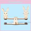 Wooden Homemade Rabbit Magnetic Seesaw Assembly Set For Learning