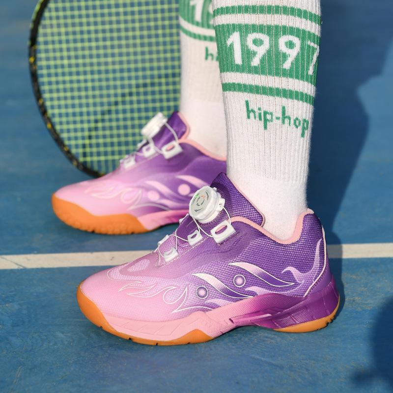 

Ravers/LEFUS Children s Badminton Shoes Convenient Rotating Buckle Carbon Board Shock Absorbing and Breathable Outdoor Casual Sports Shoes 30