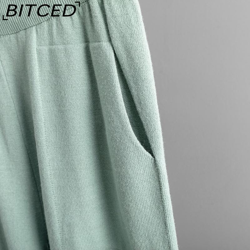 BITCED Fashion Set Women's Autumn and Winter Loose Casual Sweater Pullover Two-piece Set