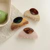 Vintage Spliced Acetic Acid Hair Claw Clip Headwear for Women  Korea Elegant Geometric Hairpin Hair Accessories