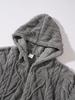 2025 Autumn/Winter European & American Men's Plush Zip-Up Hoodie - Casual Solid Color