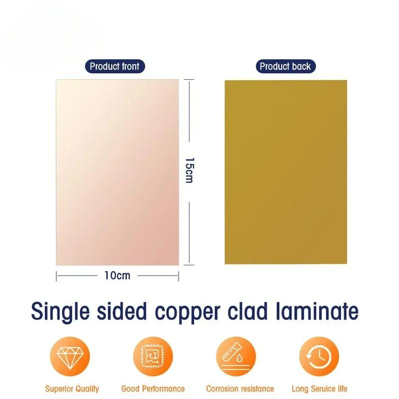 10PCS 10x15cm FR4 Fiberglass Copper Clad Laminate Board 10*15CM Single Sided PCB DIY Printed Prototype Circuit Boards